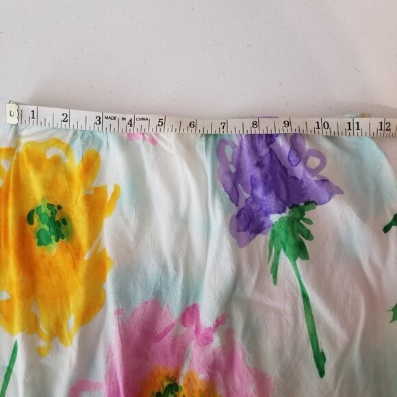 Jams World Small Sky Flower Midi Skirt Floral Handkerchief Hem‎ Spring Hawaii - Picture 6 of 11